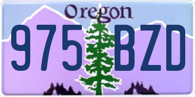OR license plate 975BZD