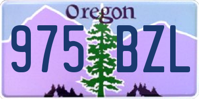 OR license plate 975BZL