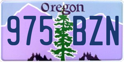 OR license plate 975BZN