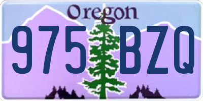 OR license plate 975BZQ