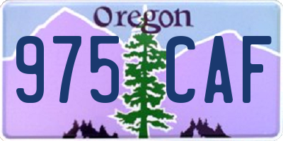 OR license plate 975CAF