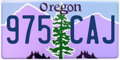 OR license plate 975CAJ