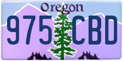 OR license plate 975CBD