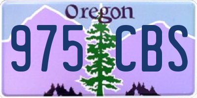 OR license plate 975CBS