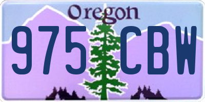 OR license plate 975CBW