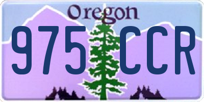 OR license plate 975CCR