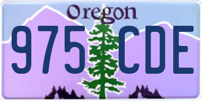 OR license plate 975CDE