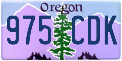 OR license plate 975CDK