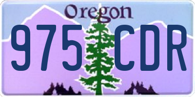 OR license plate 975CDR