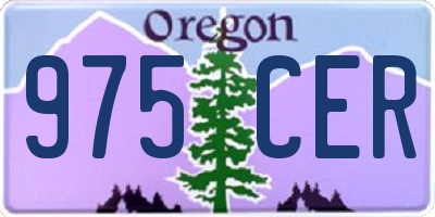 OR license plate 975CER