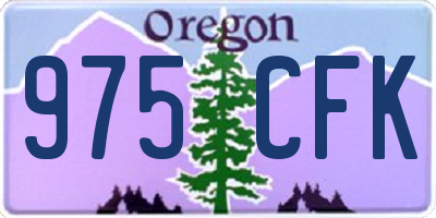 OR license plate 975CFK