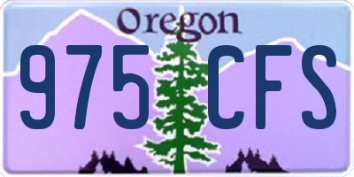 OR license plate 975CFS