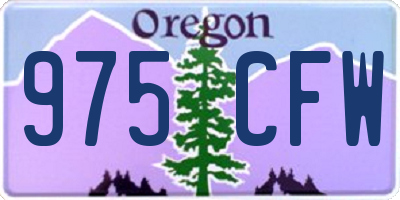OR license plate 975CFW