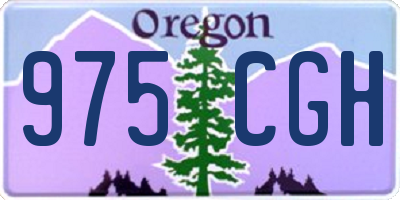 OR license plate 975CGH