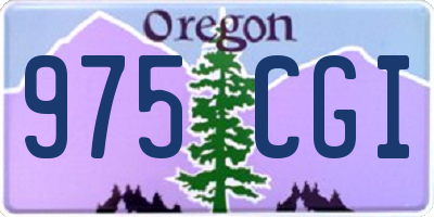 OR license plate 975CGI