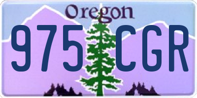 OR license plate 975CGR