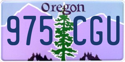 OR license plate 975CGU