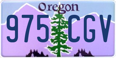 OR license plate 975CGV