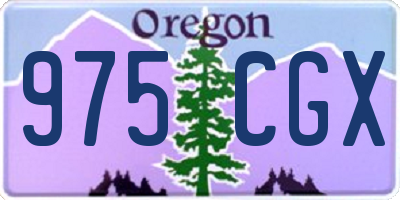 OR license plate 975CGX