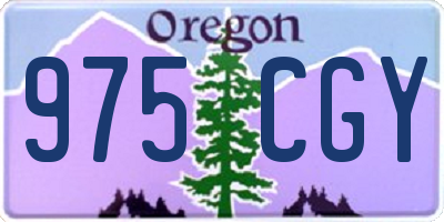OR license plate 975CGY