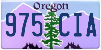 OR license plate 975CIA
