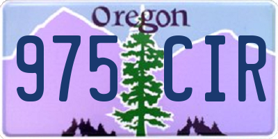 OR license plate 975CIR