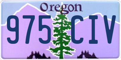 OR license plate 975CIV