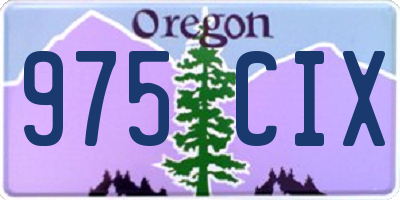 OR license plate 975CIX