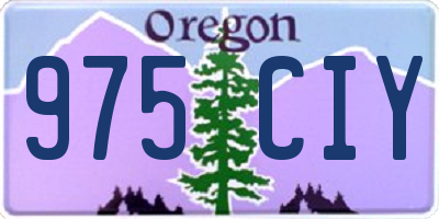 OR license plate 975CIY