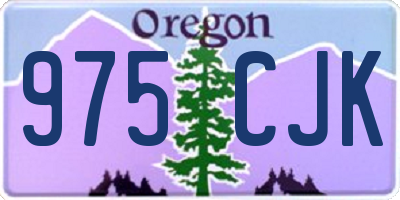 OR license plate 975CJK