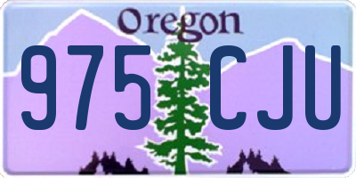 OR license plate 975CJU