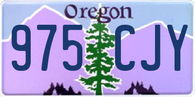 OR license plate 975CJY