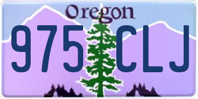 OR license plate 975CLJ