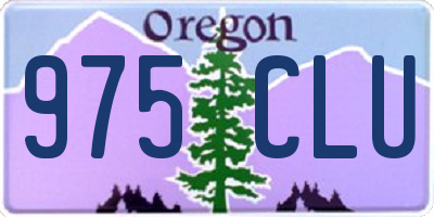 OR license plate 975CLU
