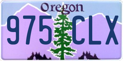 OR license plate 975CLX