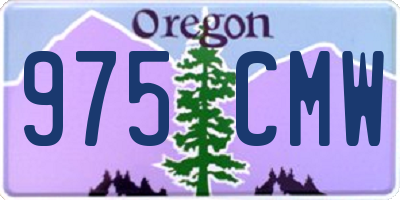 OR license plate 975CMW