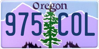 OR license plate 975COL