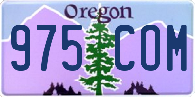 OR license plate 975COM