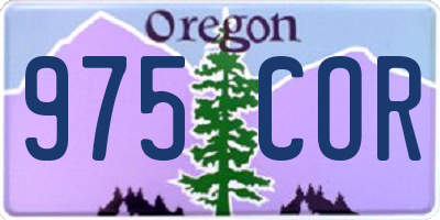 OR license plate 975COR