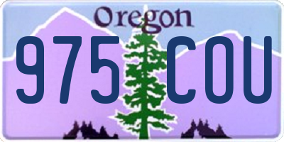 OR license plate 975COU