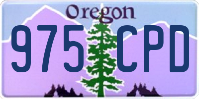 OR license plate 975CPD