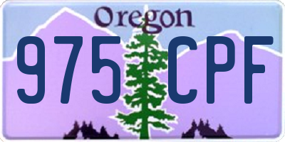 OR license plate 975CPF