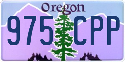 OR license plate 975CPP