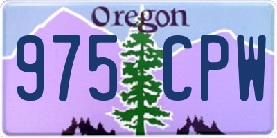 OR license plate 975CPW