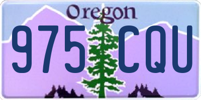 OR license plate 975CQU