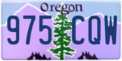 OR license plate 975CQW