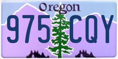 OR license plate 975CQY
