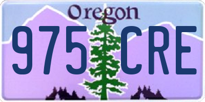 OR license plate 975CRE