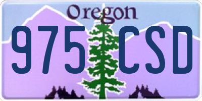 OR license plate 975CSD