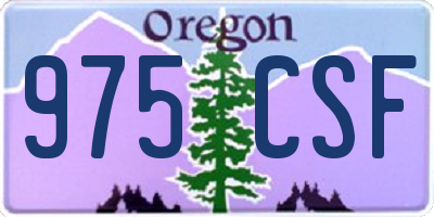 OR license plate 975CSF